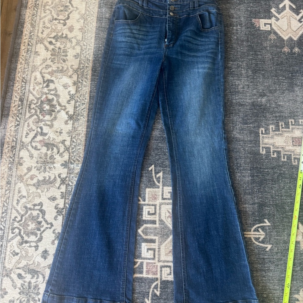Gianni Bini Indigo Wide Leg Jeans
